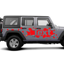 Kit de calcomanías laterales de vinilo con salpicaduras de pintura para Jeep Wrangler JK JL_3