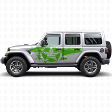 Kit de adhesivos de vinilo con estrella y bandera USA envejecida para Jeep Wrangler_3