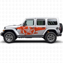 Kit de adhesivos de vinilo con estrella y bandera USA envejecida para Jeep Wrangler_4