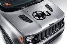 Calcomanía adhesiva para capó de estrella XJ de estilo desgastado que se adapta a Jeep XJ Cherokee fabricada en EE. UU.
 2