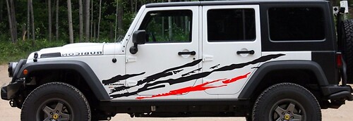 Adhesivo de vinilo lateral contra salpicaduras de barro para Jeep Wrangler
