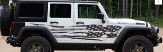 Bandera estadounidense desgastada, rasgadura, rasgadura, juego de calcomanías para el cuerpo Universal para Jeep JK XJ