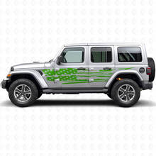 Juego de vinilos laterales de bandera americana envejecida para Jeep Wrangler_3