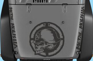 Jeep Wrangler Destressed Metal Mulisha Juego de 5 pegatinas de vinilo H197