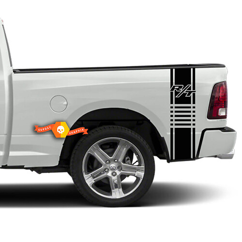 Calcomanías de vinilo de rayas de competición estilo R/T para la caja de la camioneta Dodge Ram