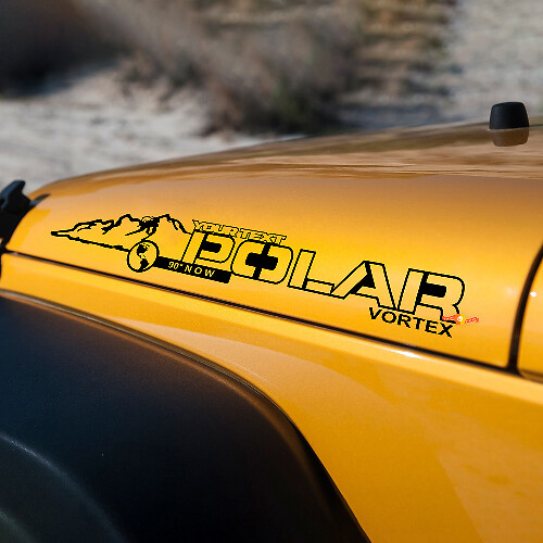Calcomanías adhesivas de vinilo Polar Vortex para capó de Jeep Wrangler JK JKU