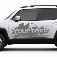 Calcomanía lateral de vinilo con letras estilo salpicadura de barro para Jeep Renegade_2