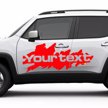 Calcomanía lateral de vinilo con letras estilo salpicadura de barro para Jeep Renegade_3