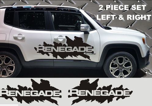 Jeep Renegade Sides calcomanías de vinilo 2015 2016 gráficos 2 piezas Set izquierda derecha