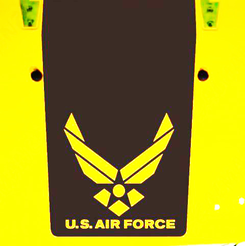 Adhesivo de vinilo para capucha blackout de la Fuerza Aérea de EE.UU. para Jeep Wrangler TJ LJ JK JKU