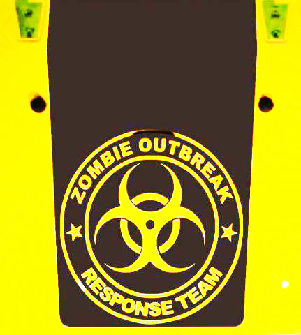Pegatina de vinilo para capucha Blackout Zombie Outbreak Response Team para Jeep Wrangler