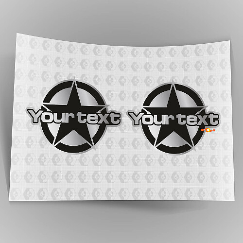 Calcomanías de Vinilo con Letras Estrella para Jeep Renegade