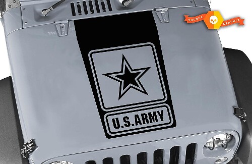 Adhesivo de vinilo del emblema estrella del Ejército de EE. UU. para Jeep Wrangler JK JKU TJ LJ