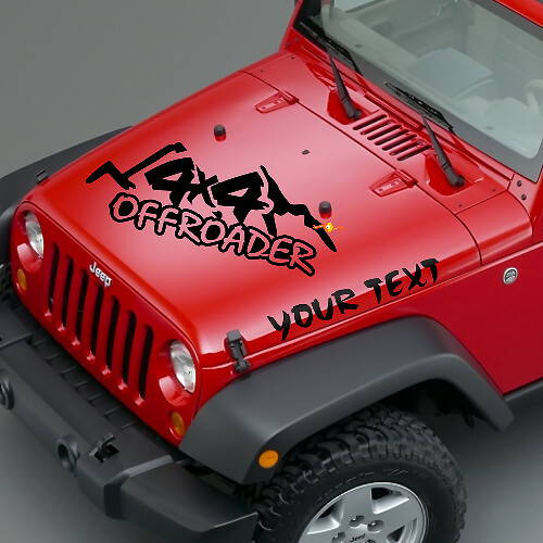 Calcomanías de Vinilo con Letras Offroader para Capó de Jeep Wrangler