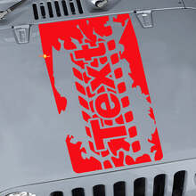 Calcomanía de vinilo personalizada con letras en la banda de rodadura para capó de Jeep Wrangler_3