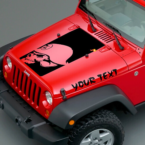 Vinilo adhesivo de cabeza Metal Mulisha negro para Jeep Wrangler_1