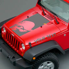 Vinilo adhesivo de cabeza Metal Mulisha negro para Jeep Wrangler_2