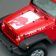 Vinilo adhesivo de cabeza Metal Mulisha negro para Jeep Wrangler_3