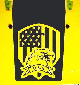 Jeep Wrangler Blackout American Badge Eagle USA calcomanía de vinilo para capó TJ LJ JK JKU