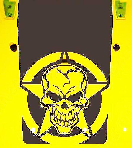 Calcomanía de vinilo Militar Calavera Estrella para capó Jeep Wrangler JK JKU TJ LJ