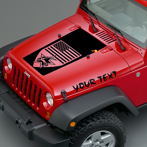 Calcomanías de vinilo con emblema americano para capó Jeep Wrangler JK JKU LJ TJ