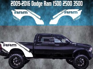 2009-2016 Dodge Ram Splash vinilo calcomanía gráfico camión cama rayas 1500 2500 3500