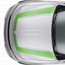 Calcomanía adhesiva de vinilo con rayas contorno acentuadas para capó Dodge Charger 2015-2026_3
