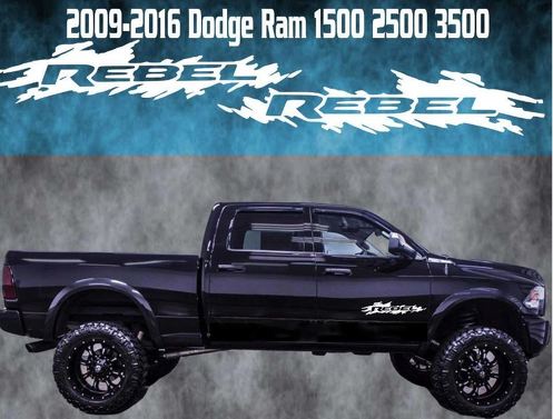 2009-2016 Dodge Ram Rebel Puerta Insignia Vinilo Calcomanía Gráfico Camión 1500 2500 3500
