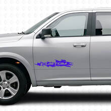 Vinilo Adhesivo de Puerta Estilo Salpicadura Personalizado para Dodge Ram Rebel 1500-3500 2009-2016_2
