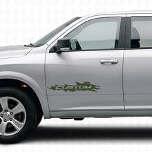 Vinilo Adhesivo de Puerta Estilo Salpicadura Personalizado para Dodge Ram Rebel 1500-3500 2009-2016_3