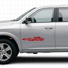 Vinilo Adhesivo de Puerta Estilo Salpicadura Personalizado para Dodge Ram Rebel 1500-3500 2009-2016_4