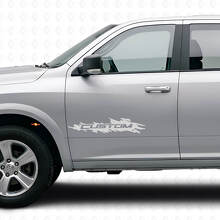 Vinilo Adhesivo de Puerta Estilo Salpicadura Personalizado para Dodge Ram Rebel 1500-3500 2009-2016_5