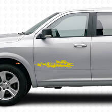 Vinilo Adhesivo de Puerta Estilo Salpicadura Personalizado para Dodge Ram Rebel 1500-3500 2009-2016_6