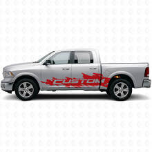 Kit de vinilos laterales personalizados Mud Splash para Dodge Ram Rebel 2009–2016_4