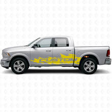 Kit de vinilos laterales personalizados Mud Splash para Dodge Ram Rebel 2009–2016_6