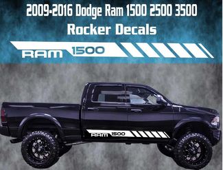 2009-2016 Dodge Ram Rocker Stripe vinilo calcomanía gráfico Racing 1500 Rebel Hemi