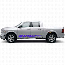 Calcomanía de vinilo personalizada de franjas laterales estroboscópicas para Dodge Ram Rebel 1500 2009–2016_2
