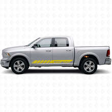 Calcomanía de vinilo personalizada de franjas laterales estroboscópicas para Dodge Ram Rebel 1500 2009–2016_6