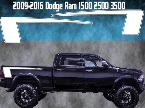 2009-2016 Dodge Ram Vinilo Calcomanía Gráfico Camión Cama Rayas Hemi Hockey Contorno