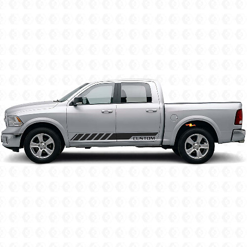 Calcomanía de vinilo con rayas laterales personalizadas para Dodge Ram Rebel 2009-2016