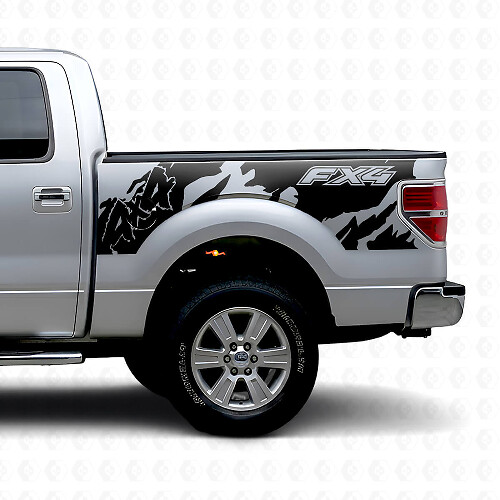 Vinilo adhesivo lateral trasero estilo todoterreno FX4 4x4 para camioneta musclecar 2010-2020_1