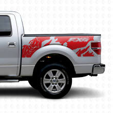 Vinilo adhesivo lateral trasero estilo todoterreno FX4 4x4 para camioneta musclecar 2010-2020_4