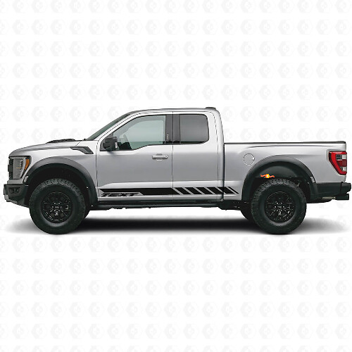 Calcomanía de vinilo personalizada con rayas laterales a cuadros para Musclecar camión 2010-2020_1