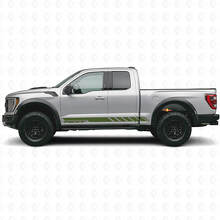 Calcomanía de vinilo personalizada con rayas laterales a cuadros para Musclecar camión 2010-2020_3