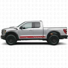 Calcomanía de vinilo personalizada con rayas laterales a cuadros para Musclecar camión 2010-2020_4
