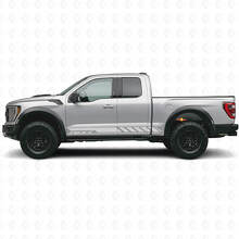 Calcomanía de vinilo personalizada con rayas laterales a cuadros para Musclecar camión 2010-2020_5