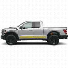 Calcomanía de vinilo personalizada con rayas laterales a cuadros para Musclecar camión 2010-2020_6