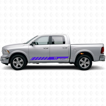 Calcomanía de vinilo de rayas laterales estilo Hemi personalizado para Dodge Ram Rebel 1500 2009–2016_2