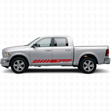 Calcomanía de vinilo de rayas laterales estilo Hemi personalizado para Dodge Ram Rebel 1500 2009–2016_4