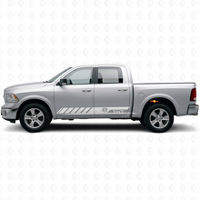 Calcomanía de vinilo de rayas laterales estilo Hemi personalizado para Dodge Ram Rebel 1500 2009–2016_5